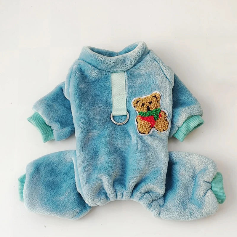 CozyPaws Fleece Winter Jumpsuit for Small Dogs and Cats