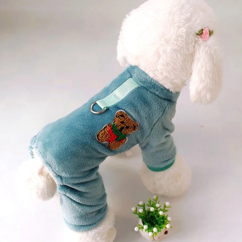 CozyPaws Fleece Winter Jumpsuit for Small Dogs and Cats